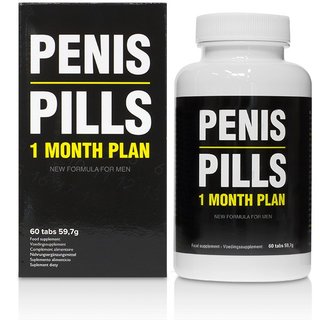 Penis Pills - 1 month Plan (60 tabs) – Potenz-Hilfe-Mittel rezeptfrei Markenprodukt in Kapseln